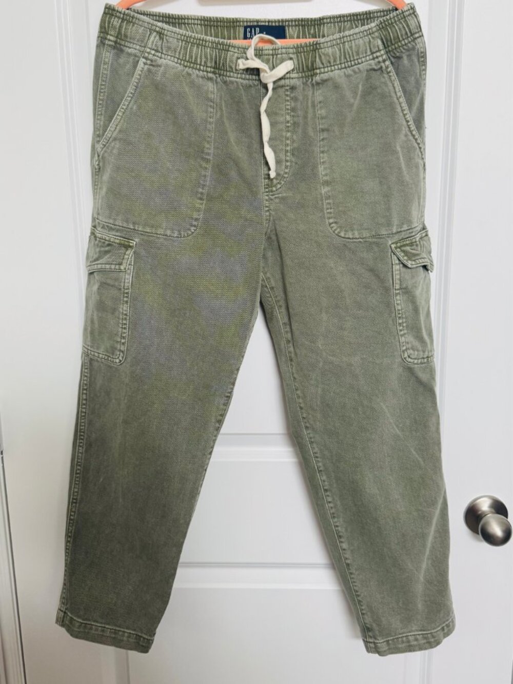 Gap Denim Easy Jean Olive Green Cargo Jogger Pants Size M
